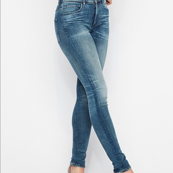 denim high rise leggings